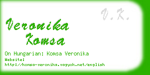 veronika komsa business card